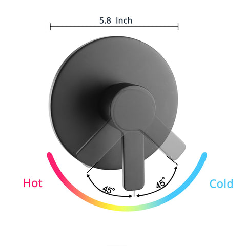 DOLGABA brass valve body in matte black for durability.