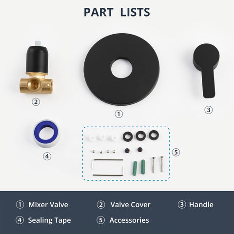 DOLGABA complete valve kit supports reliable single-outlet shower installations.