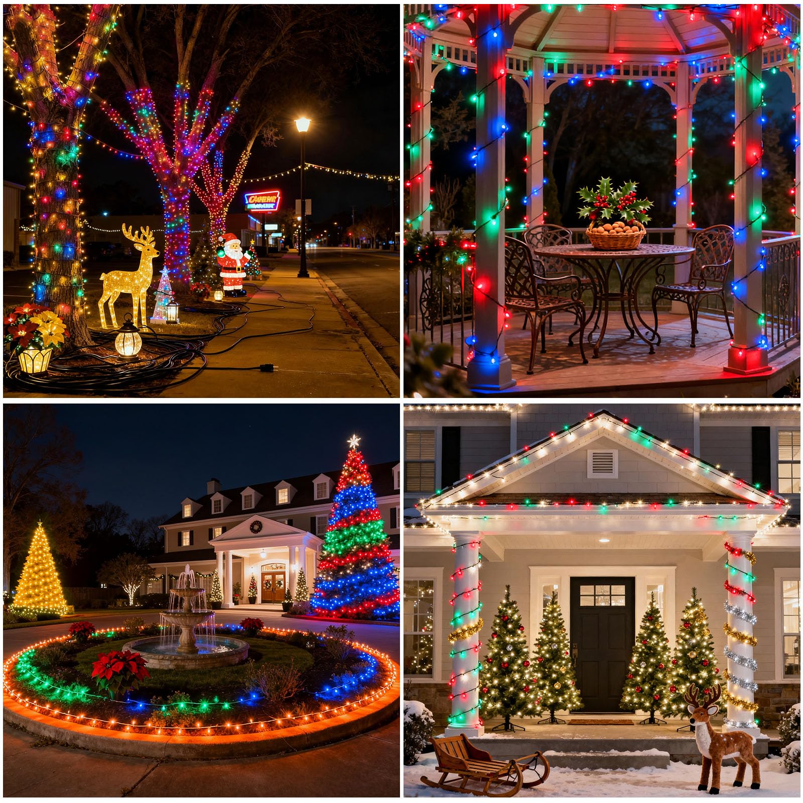 Dolucky strings decorate fences or roofs with bright, hands-free illumination.