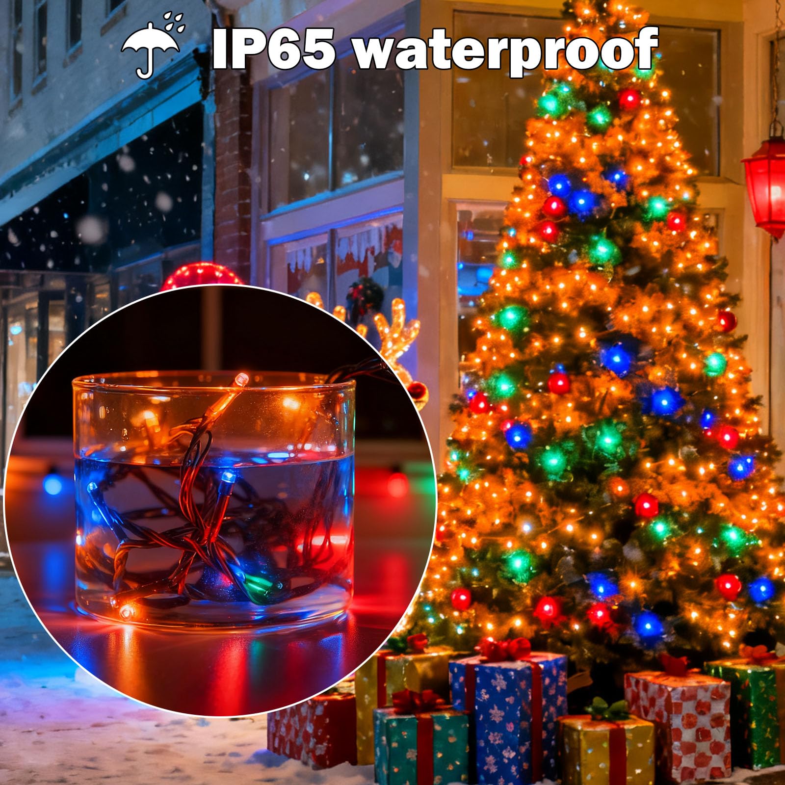 Dolucky multicolor LEDs suitable for all-season outdoor use with IP65 protection.