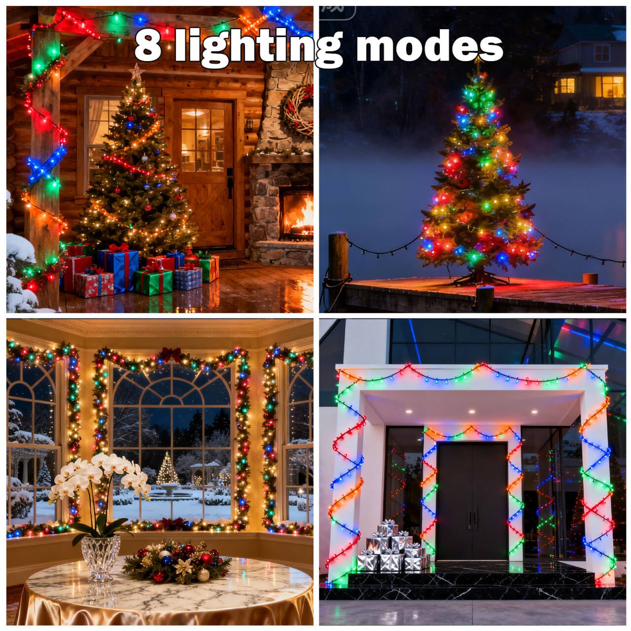 Dolucky outdoor solar string lights 10m with 400 LEDs for vibrant garden decoration.