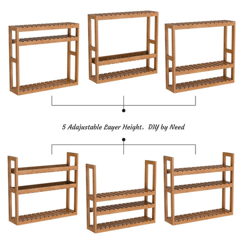 Domax bamboo shelf with smooth edges ensures safe, durable organization