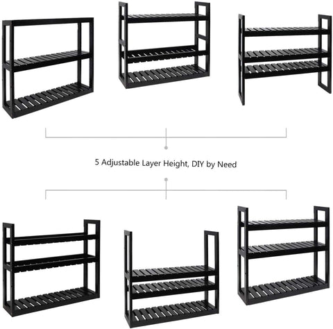 Domax black-finish-bamboo-shelf adds a sleek touch while preserving space.