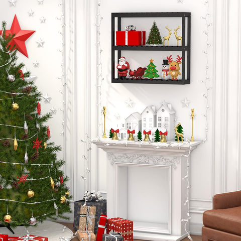 Domax multi-use-wall-shelf-bathroom-kitchen stylishly declutters living areas.