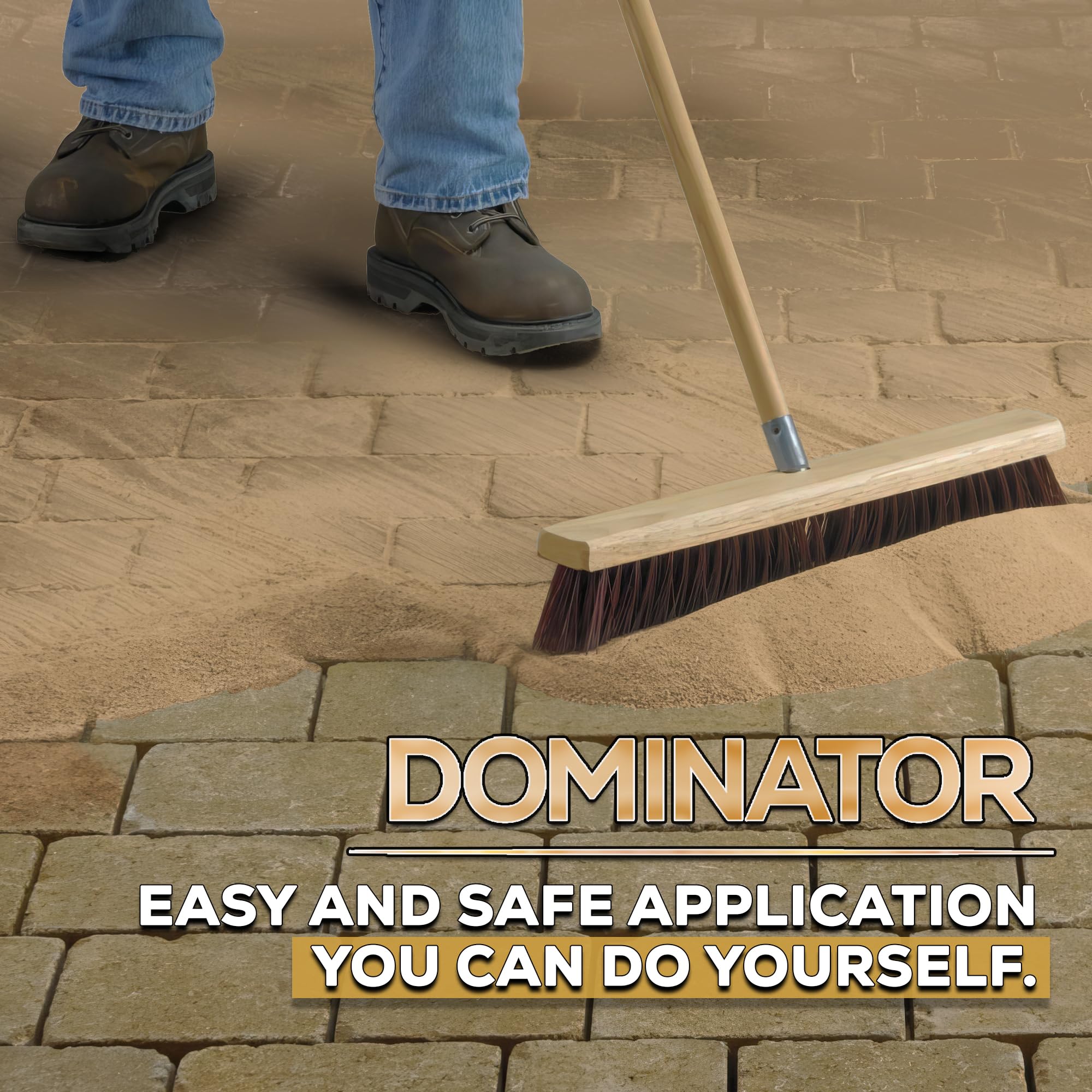 DOMINATOR camel brown color enhances outdoor patios and paths