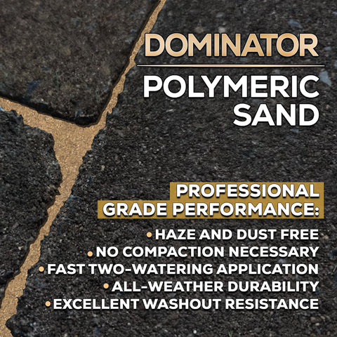 DOMINATOR easy pour handle packaging enables cleaner, more precise installation