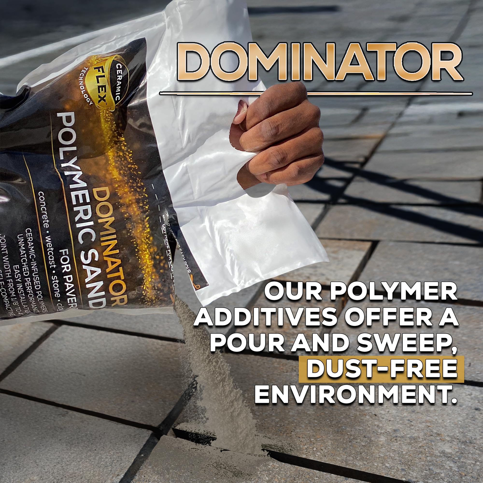 DOMINATOR sand rinses easily for a cleaner finish.
