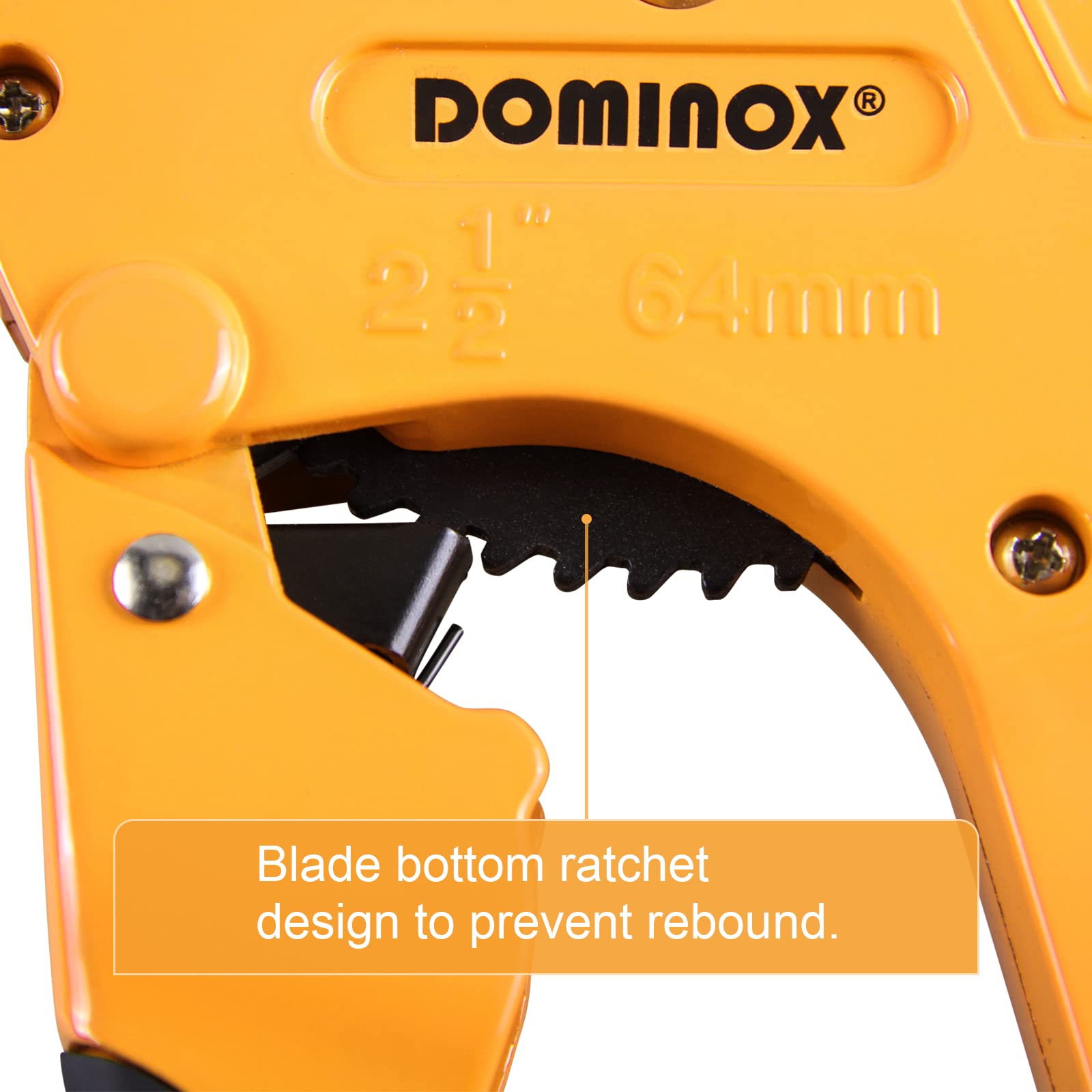DOMINOX ratchet mechanism reducing effort for even kerfs