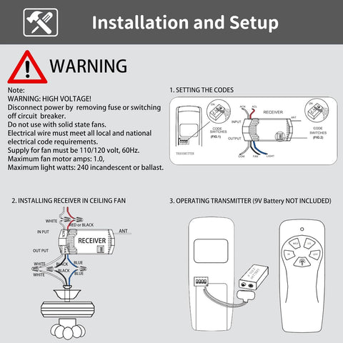 Dommsinon remote uses a 9V battery (not included) for power