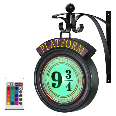 DOMSCIEN Platform 9¾ hanging night light adds cozy ambience.