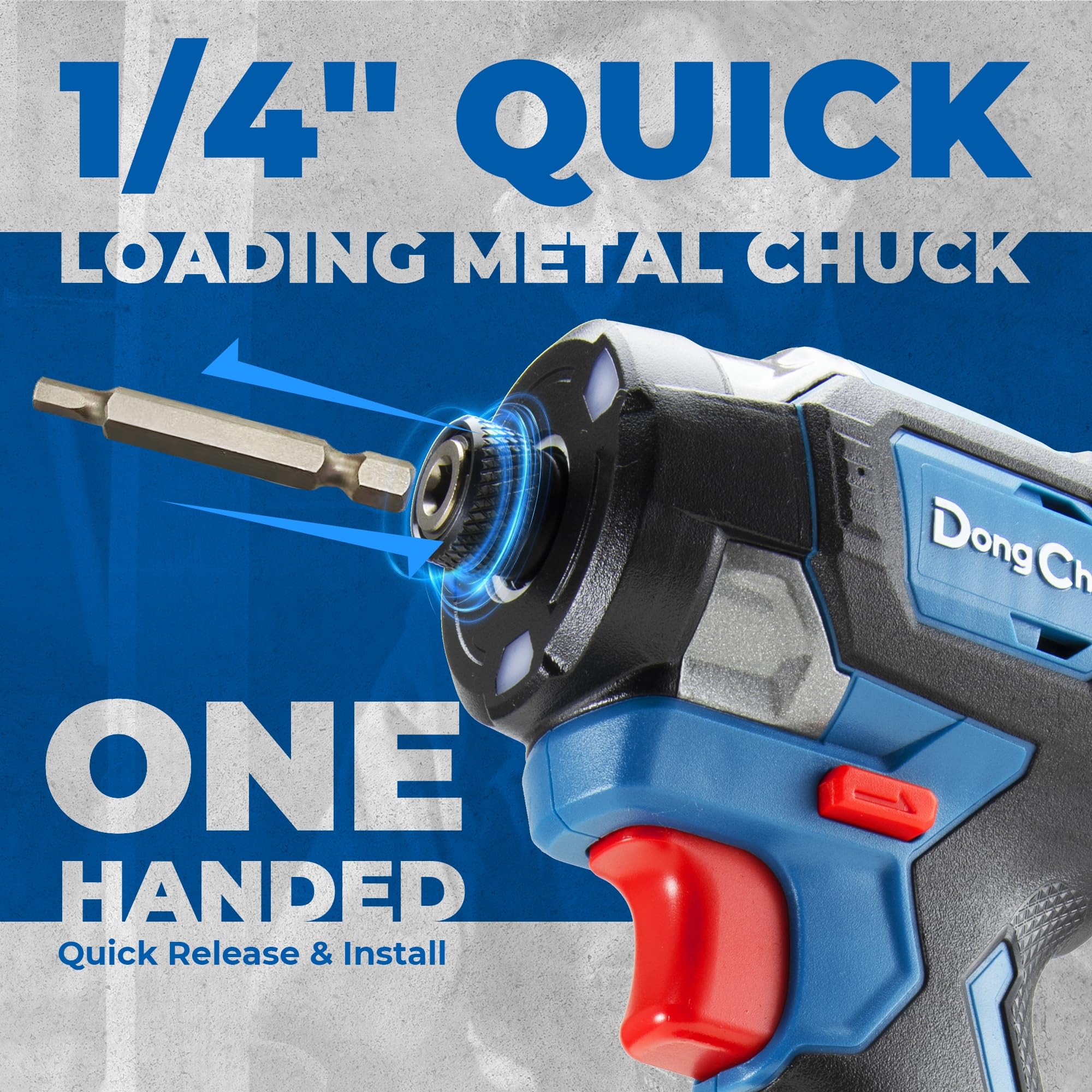 Dong Cheng 20V self-tapping mode reduces screw stripping during tightening.
