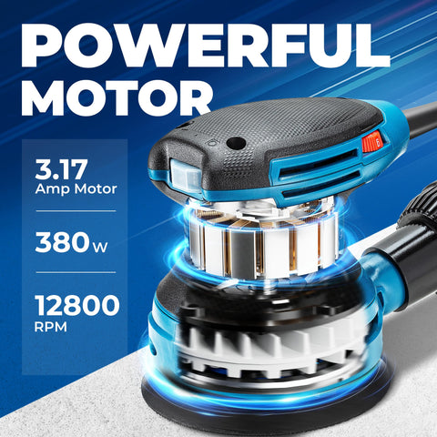 Dong Cheng 6-speed dial on sander for versatile speed control on wood and metal.
