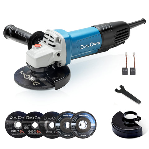 DongCheng tool in use on metal surface for rust removal and finishing