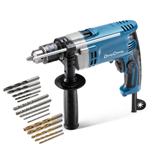 DongCheng Hammer Drill 6A front view for precise masonry and wood drilling