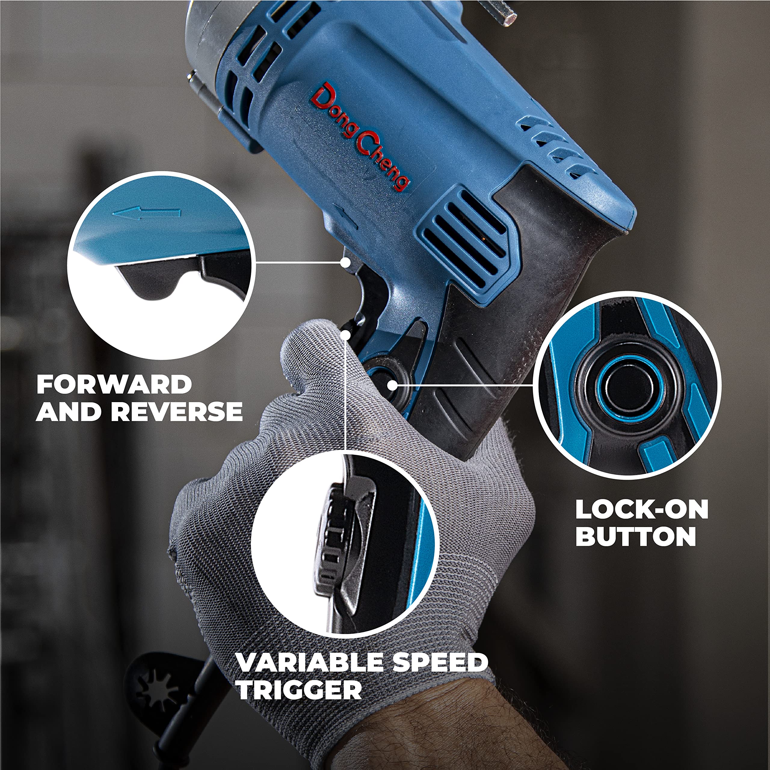 DongCheng Hammer Drill 6A cooling vents support extended work sessions