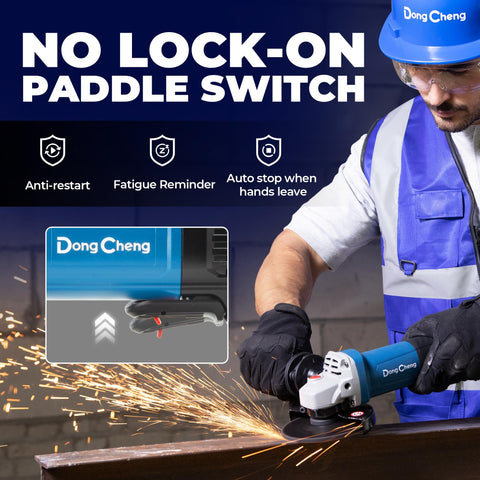 DongCheng tool-free guard rotation enables quick guard adjustments.