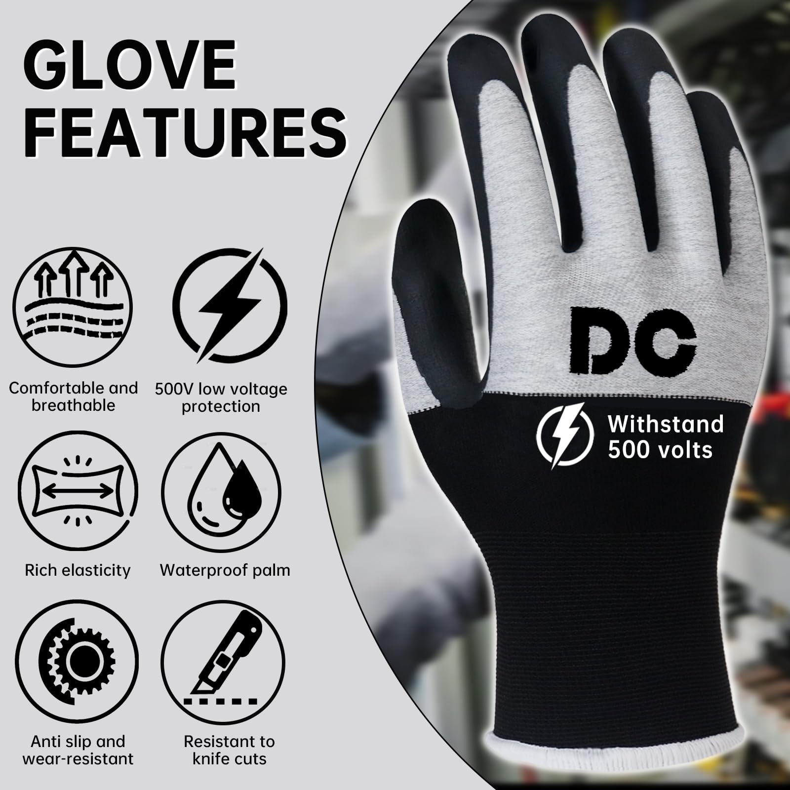 DongChu durable nylon fabric gloves built to resist wear