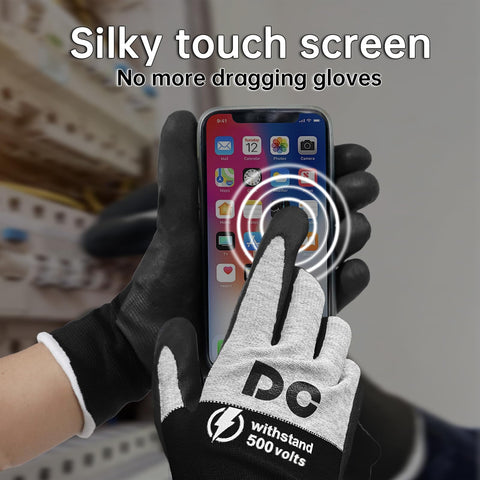 DongChu electrician gloves in use for instrument handling