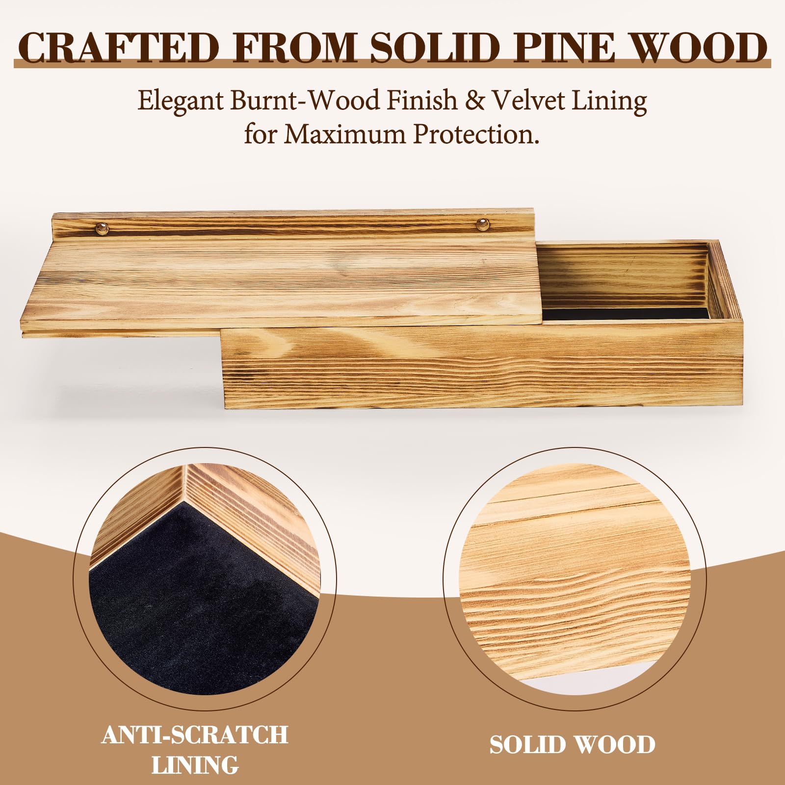 Dononr hidden-gun-storage-shelf oak finish emphasizes rustic elegance and secure storage.