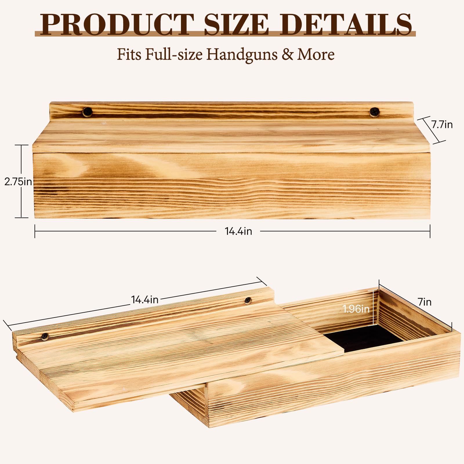 Dononr hidden shelf open compartment velvet lining protects valuables with easy access.