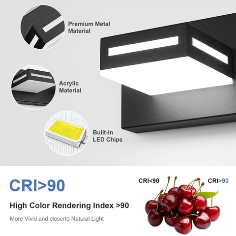 Donrao 24-inch three-light setup ready to install above mirror