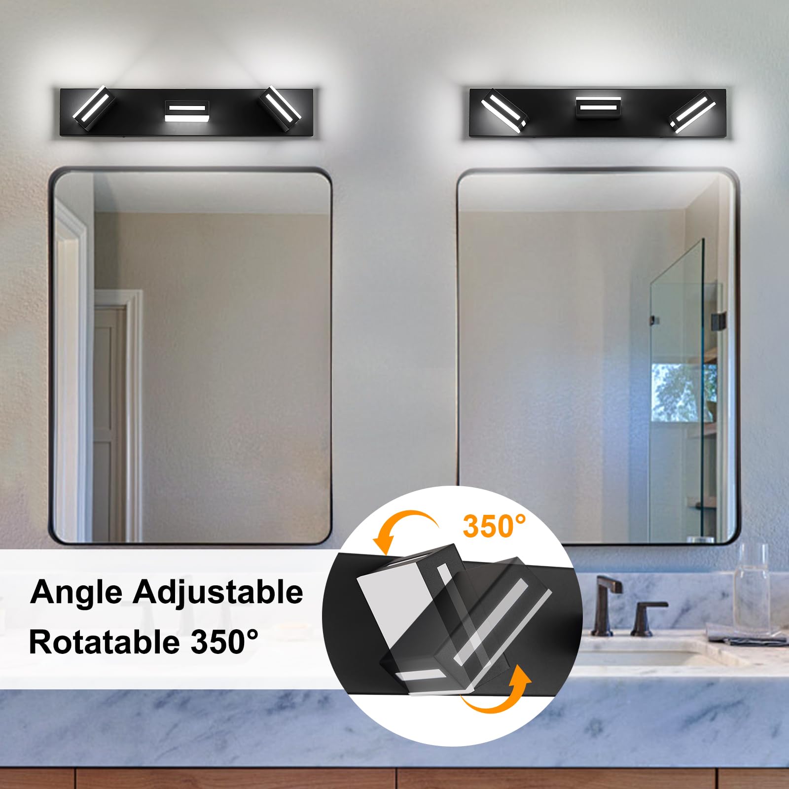 Donrao 48-inch six-light option for larger bathrooms and seamless spacing