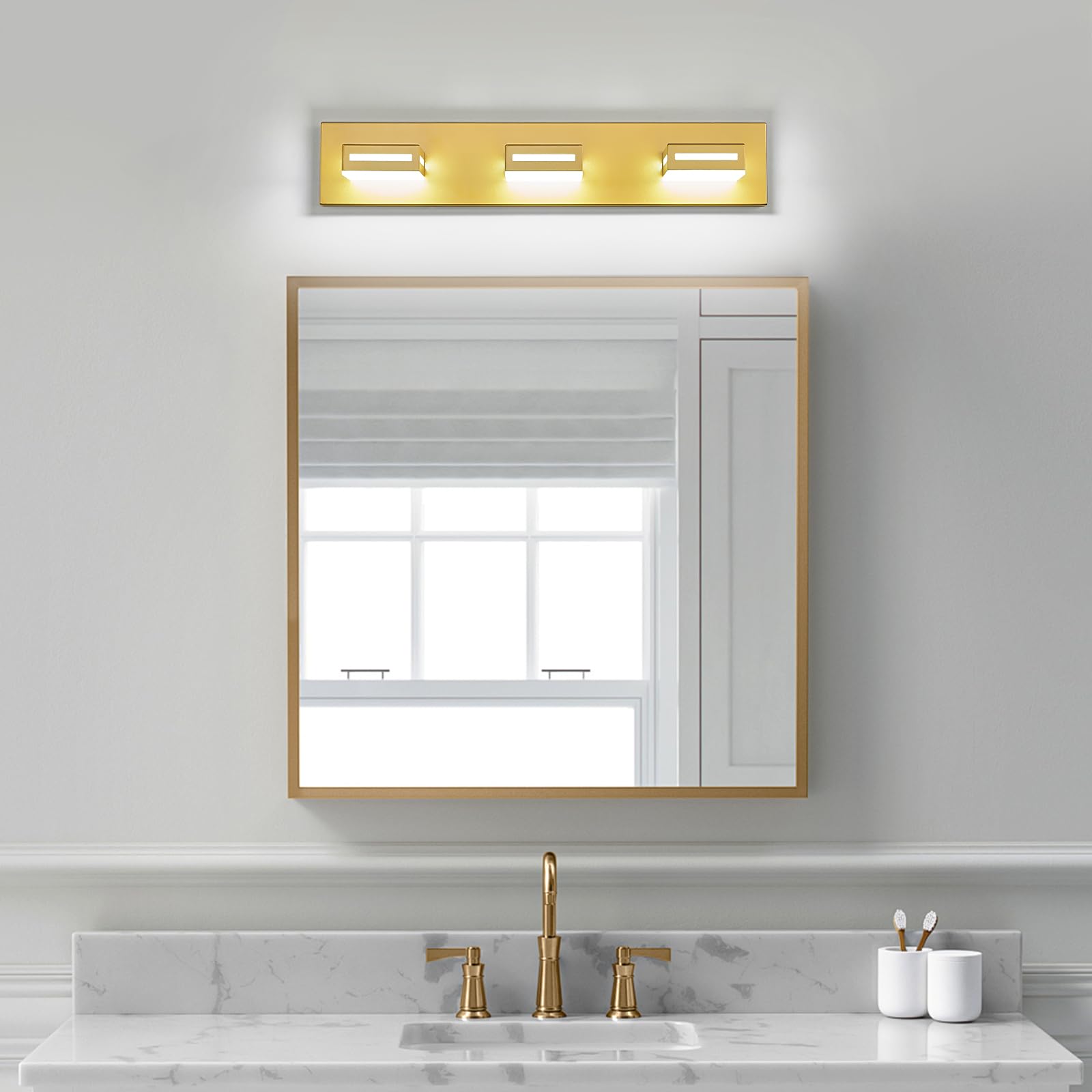 Donrao energy-efficient LED vanity light suitable for baths and powder rooms.