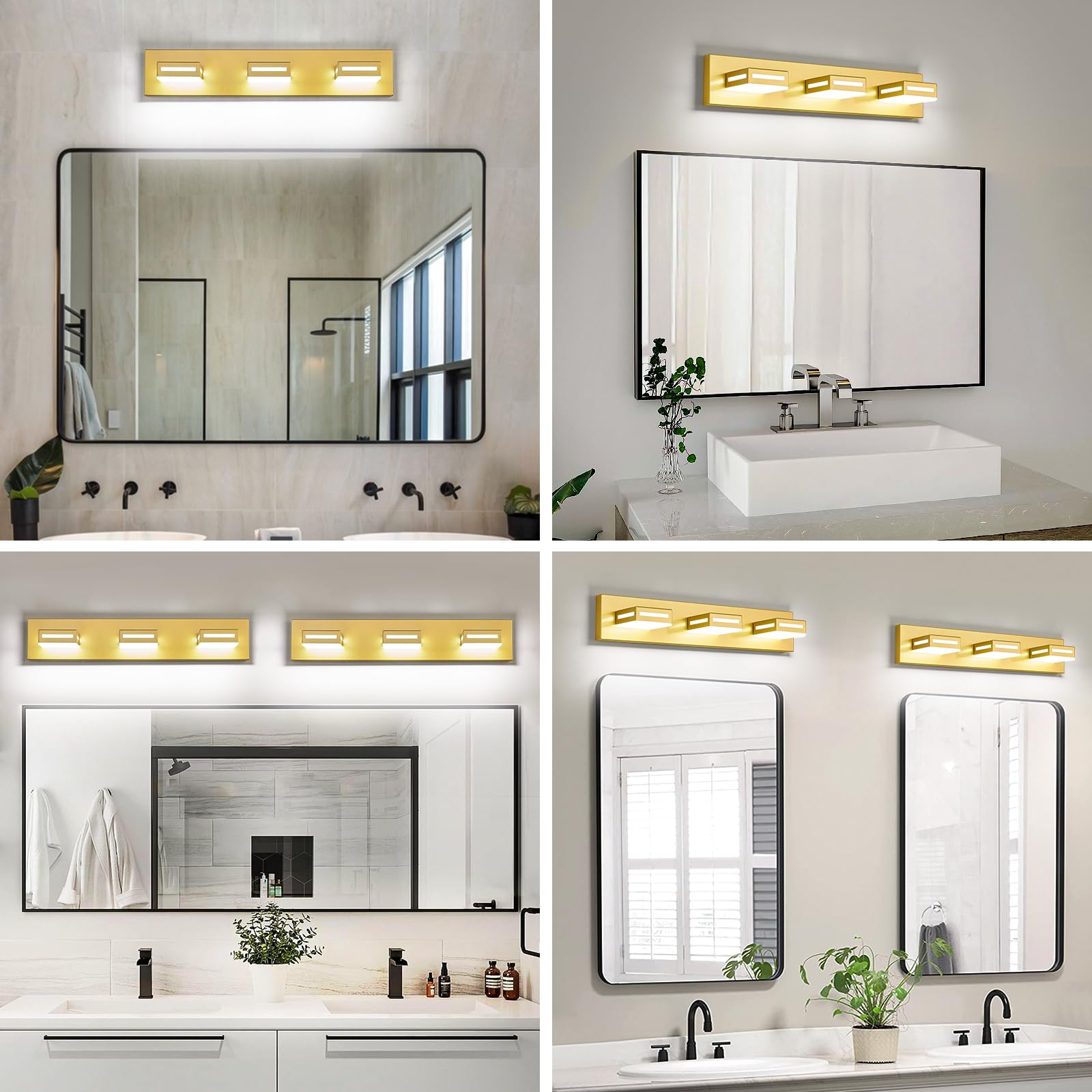 Donrao multi-light vanity configuration designed for larger vanity runs.