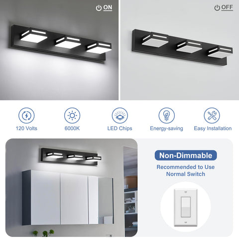 Donrao vanity light with 350-degree rotation to customize lighting angles