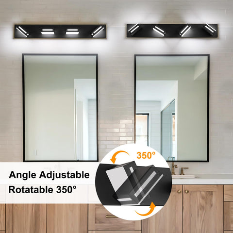 Donrao wall-mount bathroom light showcasing modern black finish and clean lines.