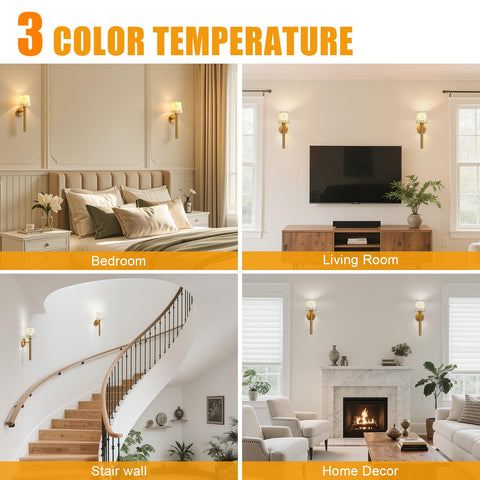 Donsis wall sconce ambient brightness range for mood lighting
