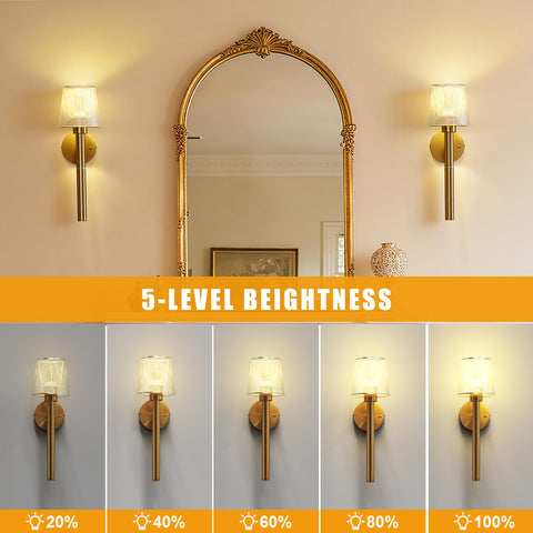 Donsis wall sconce color temperature options from warm to cool