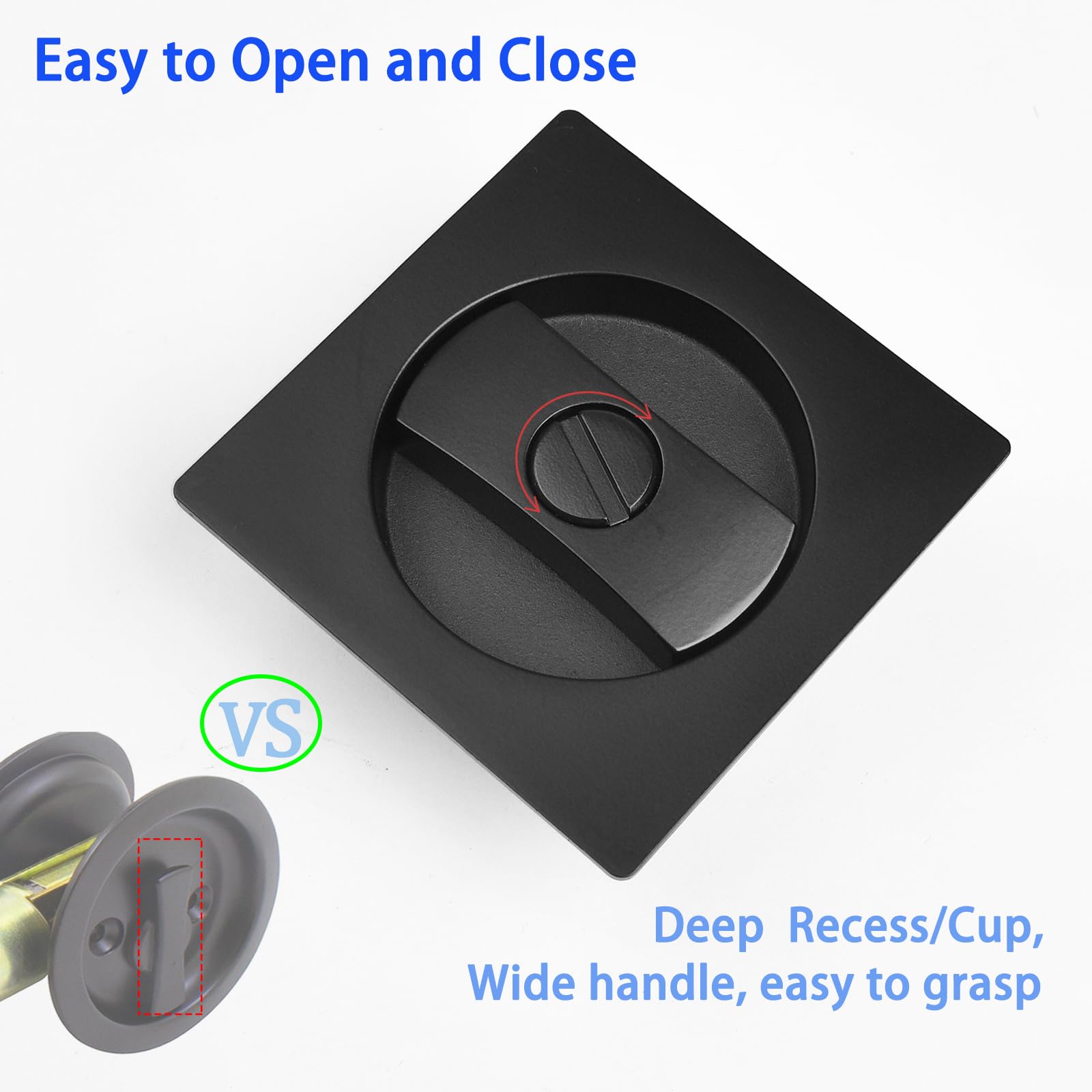 Dontay edge pull included for easy pocket door operation
