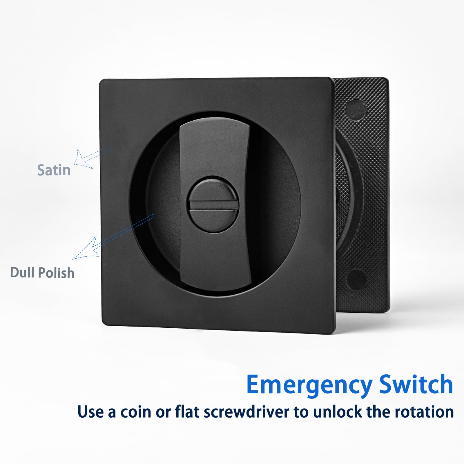Dontay privacy lock flush fit on pocket doors for left or right handed use