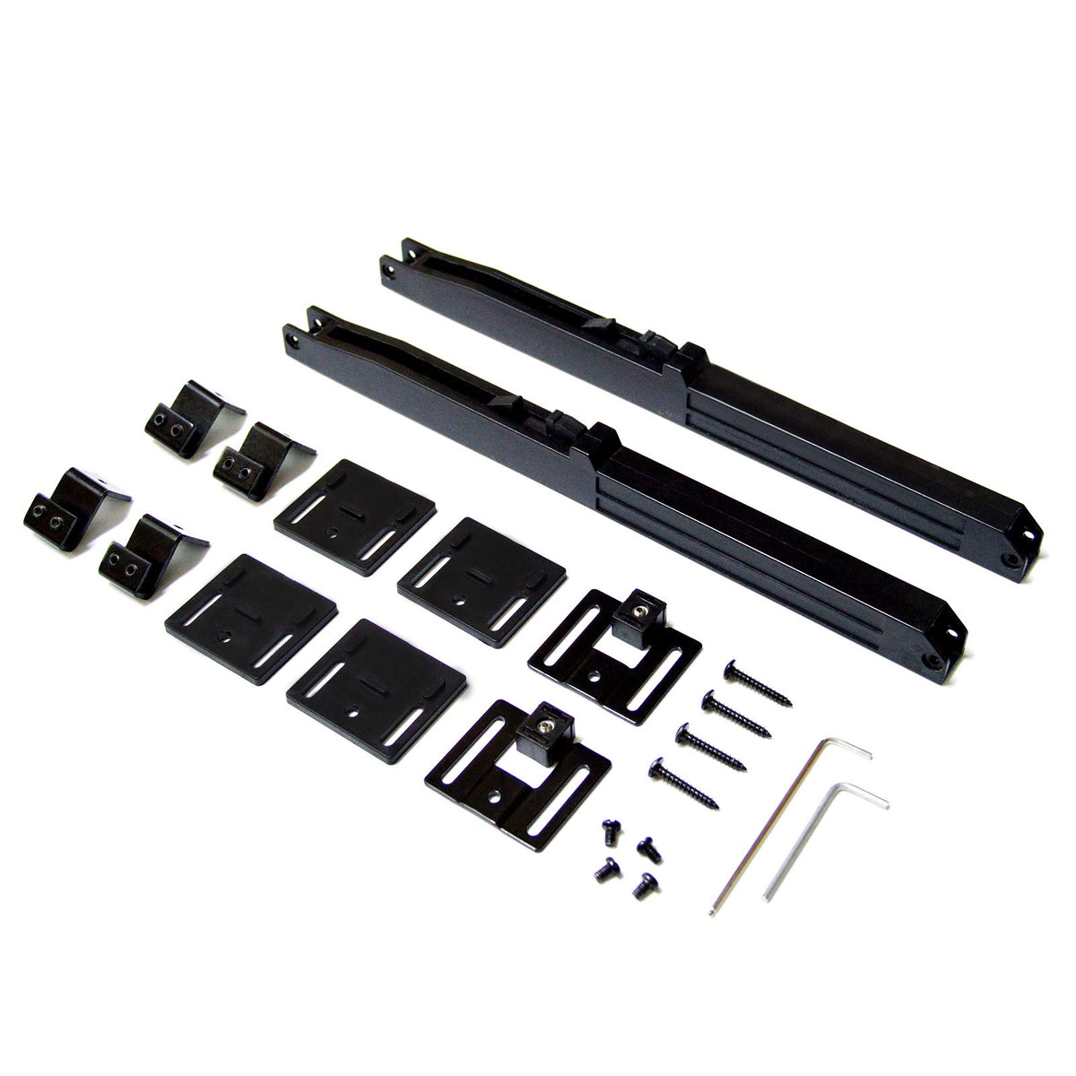 DonYoung soft close hole-free back-rail demonstrates drill-free installation.