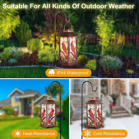Durable PVC lantern with IP44 rating withstands rain and dew