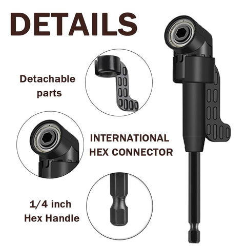 DOOOYU flexible drill bit extension reaches narrow areas like cabinets and appliances.