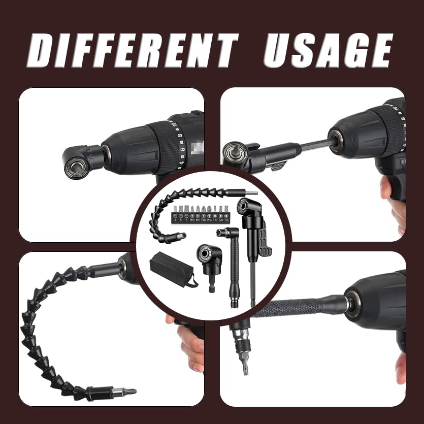 DOOOYU hex-shank drill bits adapter stabilizes bits during high-torque use.