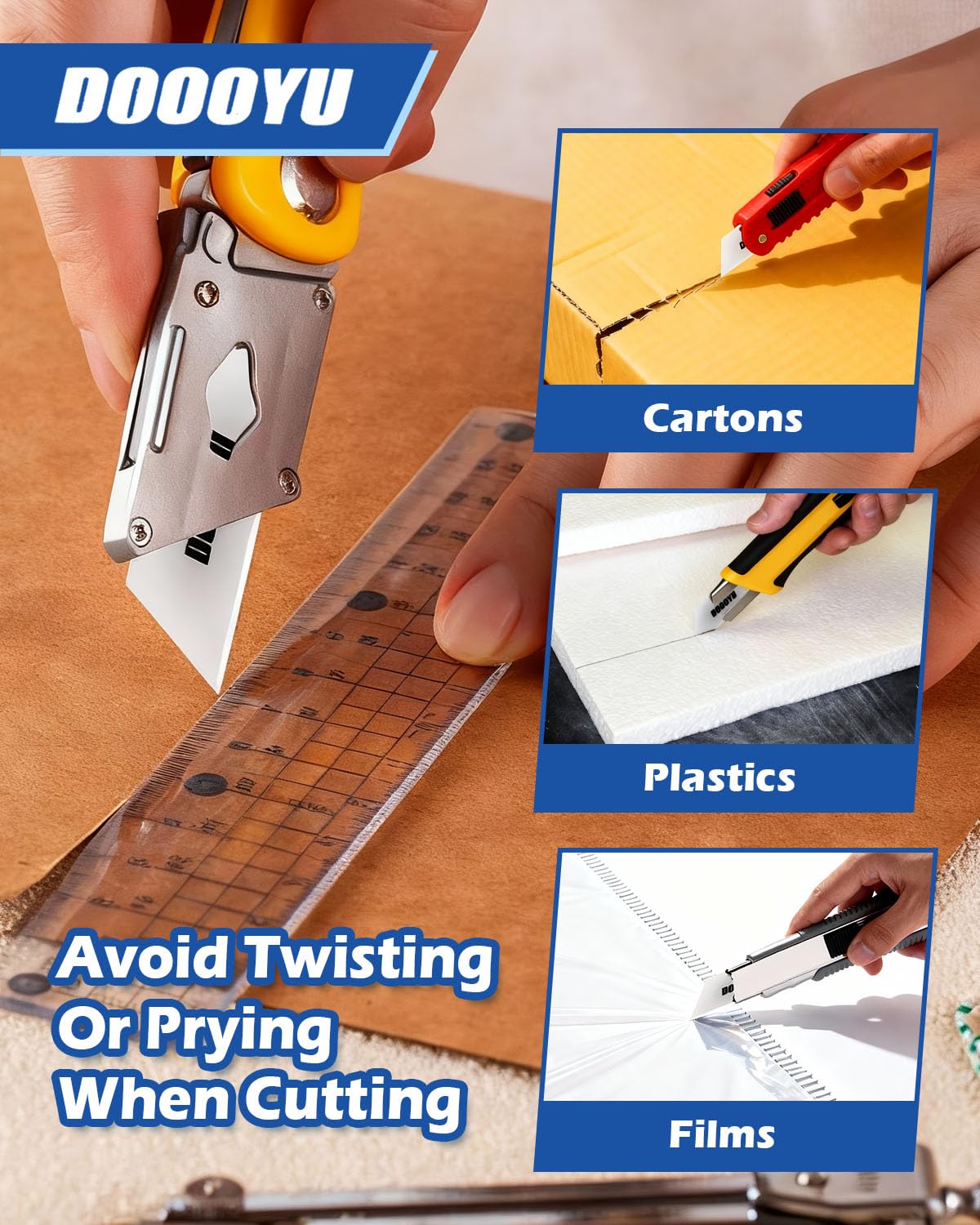DOOOYU precision-cutting blades ideal for packaging and crafts.