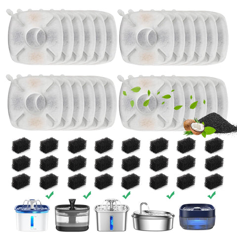 DOOOB cat fountain filter carbon-activated for fresher water