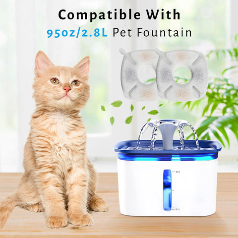 DOOOB cat fountain filter sponge-trap catches hair and particles