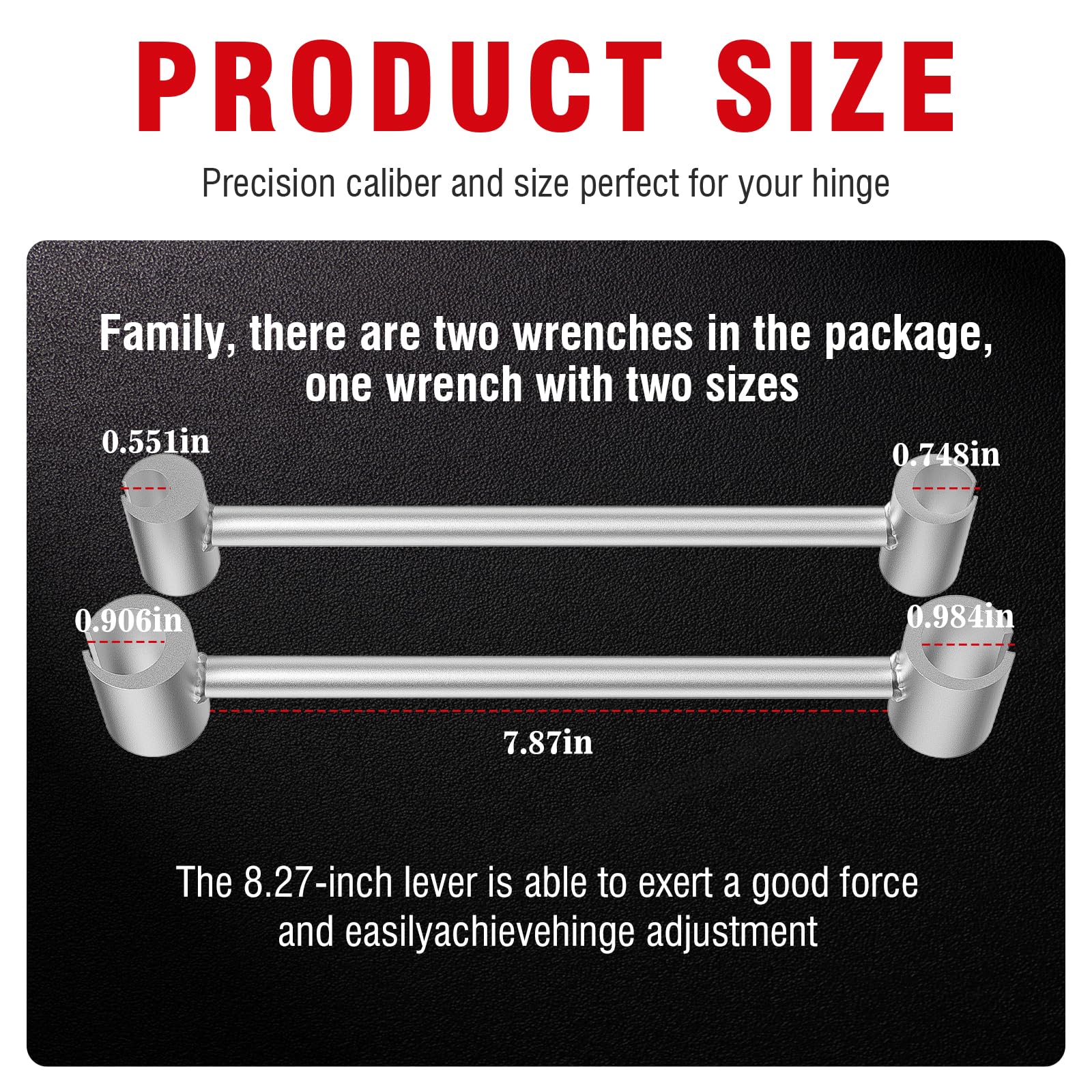 Door Hinge Adjustment Tool 0.75 inch wrench for mid-size door alignment tasks.
