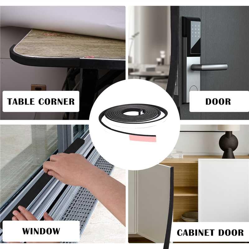 Door and window seal for energy efficiency and reduced drafts.