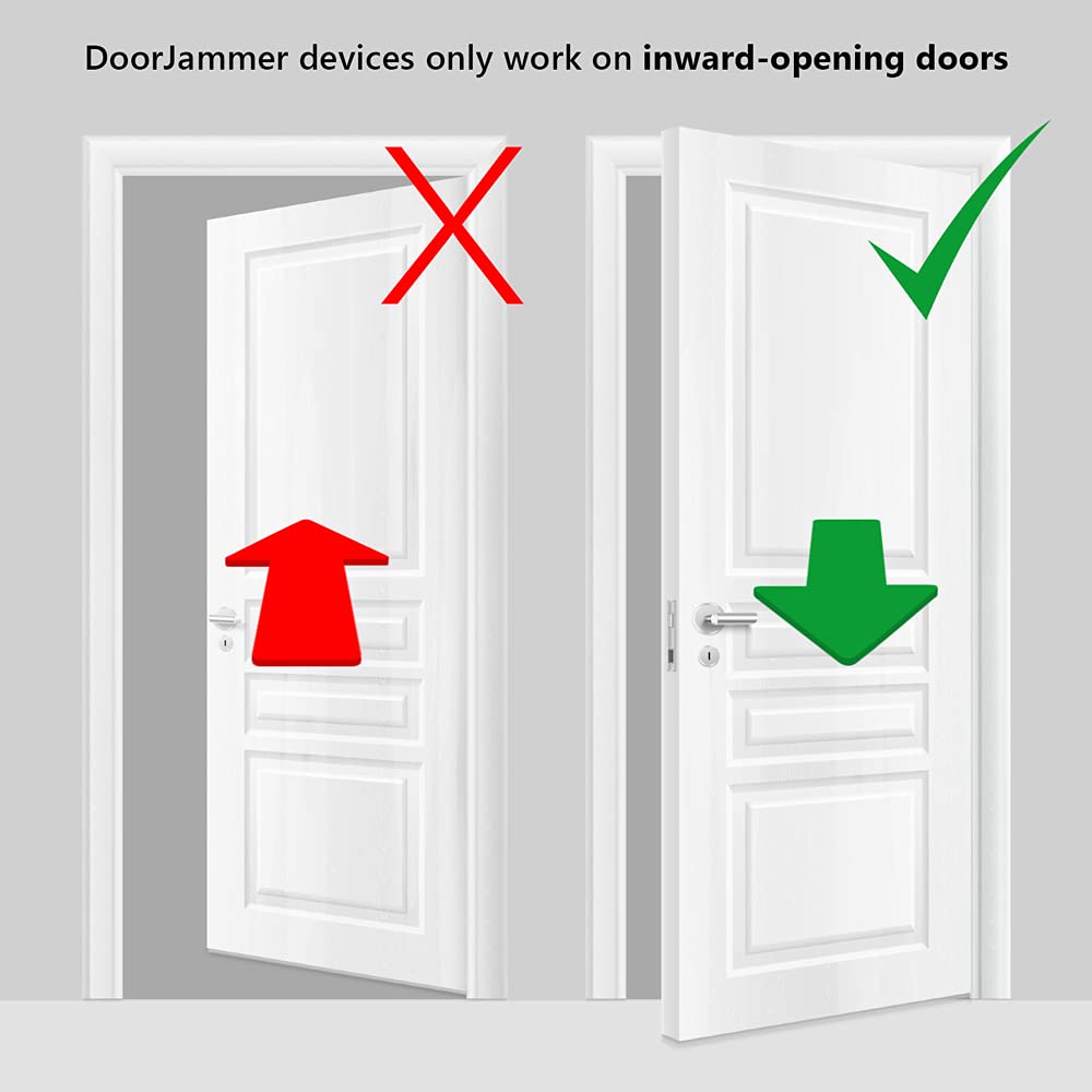 DoorJammer DJ3 supports doors up to 100 pounds.