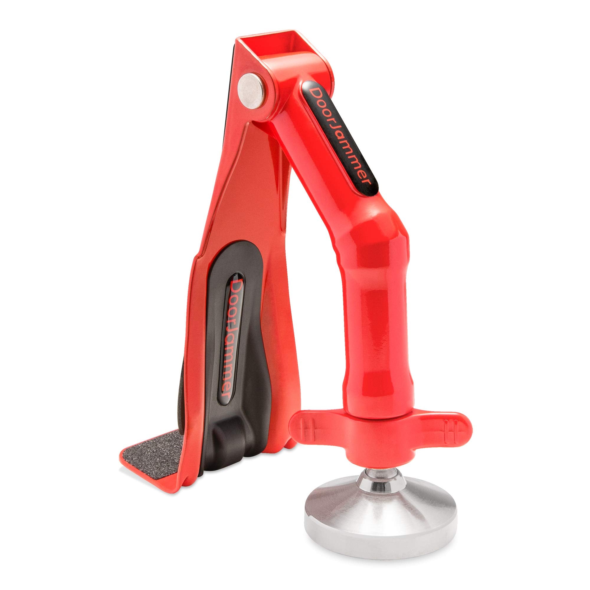 DoorJammer Lockdown XL in use blocks entry with no tools needed.