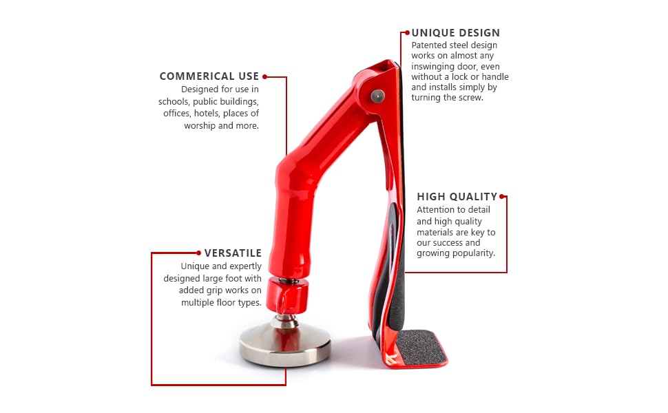 DoorJammer Lockdown XL installation demonstrates tool-free setup.