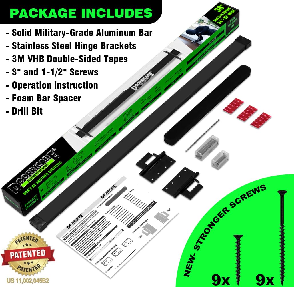 Doorricade complete package includes hardware and protection for your door