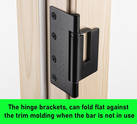 Doorricade easy installation guide demonstrates mounting on both sides