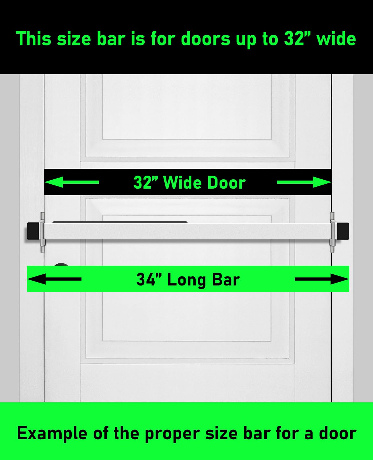 Doorricade stainless-steel hinge brackets with thumb locks enable quick installation.
