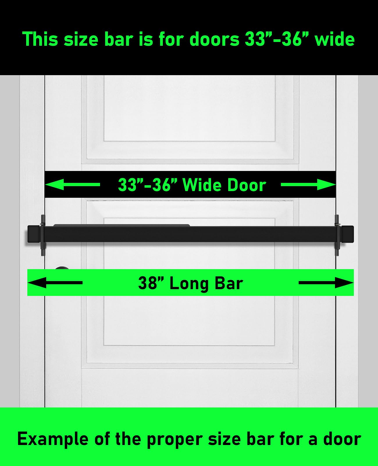 Doorricade thumb locks provide fast entry while keeping the bar in place